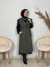 Sayra Shawl Kadın Asker Yeşili Trençkot
