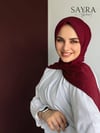 Sayra shawl kadın bordo likralı kumaş hazır çıtçıtlı şal SYR008