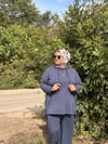 Sayra Shawl Kadın Füme Kapüşonlu Büzgü Detaylı Alt Üst Takım