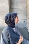Sayra shawl kadın füme sandy kumaş hazır şal 