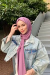 Sayra shawl kadın gül kurusu sandy kumaş hazır şal 