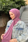 Sayra shawl kadın gül kurusu sandy kumaş hazır şal 