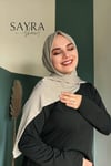 Sayra Shawl Kadın Ihlamur Yeşili Çıtçıtlı Hazır Şal