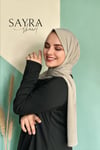 Sayra Shawl Kadın Ihlamur Yeşili Çıtçıtlı Hazır Şal