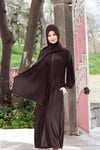 Sayra Shawl Kadın kahverengi şallı ferace