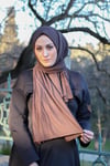 Sayra Shawl kadın kahverengi süprem penye şal