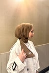 Sayra shawl kadın karamel sandy kumaş hazır şal 