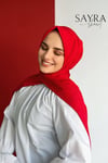 Sayra Shawl Kadın Kırmızı Çıtçıtlı Hazır Şal