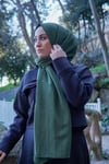 Sayra Shawl kadın koyu yeşil caz şal SYR001