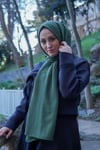 Sayra Shawl kadın koyu yeşil caz şal SYR001
