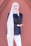 Sayra Shawl Kadın Krem Boneli Şal