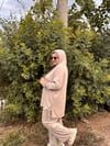 Sayra Shawl Kadın Krem Kapüşonlu Büzgü Detaylı Alt Üst Takım