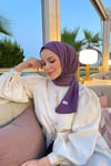 Sayra Shawl kadın lavanta çıtçıtlı hazır şal 