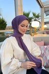 Sayra Shawl kadın lavanta çıtçıtlı hazır şal 