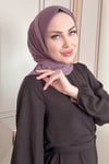 Sayra shawl kadın lavanta likralı kumaş hazır çıtçıtlı şal SYR008