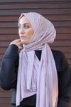 Sayra Shawl kadın pudra süprem penye şal