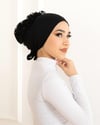Sayra Shawl Kadın Silikonlu Topuzlu Bone