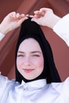 Sayra Shawl Kadın Siyah Boneli Şal