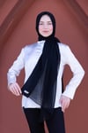 Sayra Shawl Kadın Siyah Boneli Şal
