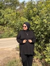 Sayra Shawl Kadın Siyah Kapüşonlu Büzgü Detaylı Alt Üst Takım