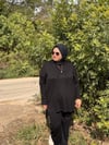 Sayra Shawl Kadın Siyah Kapüşonlu Büzgü Detaylı Alt Üst Takım