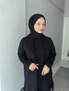 Sayra Shawl Kadın Siyah Kapüşonlu Büzgü Detaylı Alt Üst Takım