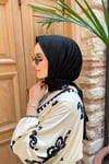 Sayra shawl kadın siyah sandy kumaş hazır şal 