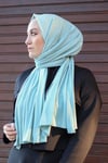 Sayra Shawl kadın su yeşili süprem penye şal