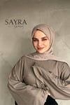 Sayra Shawl Kadın Vizon Çıtçıtlı Hazır Şal