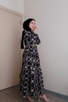 Sayra Shawl kadın yeni sezon desenli tesettür elbise SYR012