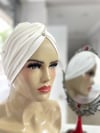 Sayra Shawl KadınTaşlı Bone Beyaz