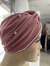 Sayra Shawl KadınTaşlı Bone Gül Kurusu