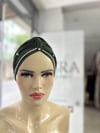 Sayra Shawl KadınTaşlı Bone Haki Yeşili