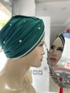 Sayra Shawl KadınTaşlı Bone Zümrüt Yeşili