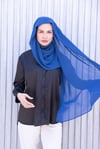 Sayra Shawl Mavi Boneli Şal