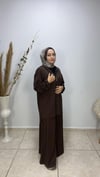 Sayra Shawl Zeynep Takım Kahverengi