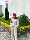 Sayra Shawl Zeynep Takım Krem