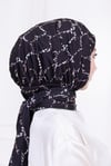 Sayra Shawl Zincir Desenli Kadın Çıtçıtlı Şal