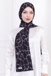 Sayra Shawl Zincir Desenli Kadın Çıtçıtlı Şal