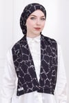 Sayra Shawl Zincir Desenli Kadın Çıtçıtlı Şal