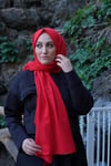 shawl caz şal kırmızı