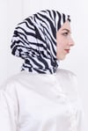 Zebra Desenli Kadın Çıtçıtlı Şal