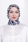 Zebra Desenli Kadın Çıtçıtlı Şal