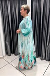 Selma Büyük Beden Akıcı Form Çiçek Detaylı Elbise