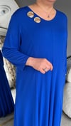 Selma Büyük Beden Broşlu Elbise