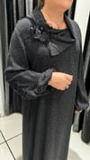 Selma Büyük Beden Cepli Puantiyeli Elbise