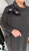 Selma Büyük Beden Çiçek Broşlu Tunik