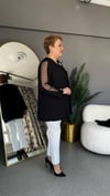 Selma Büyük Beden Çiçek İşlemeli Bluz