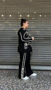 Selma Büyük Beden Çiçek İşlemeli Dantel Detaylı İkili Takım