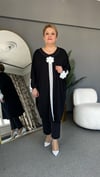 Selma Büyük Beden Çiçek İşlemeli Elbise